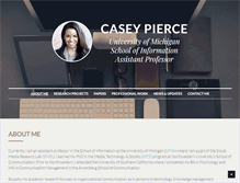 Tablet Screenshot of caseyspierce.com